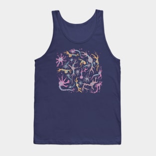 Cute pattern made of different neurons made for creative minds Tank Top